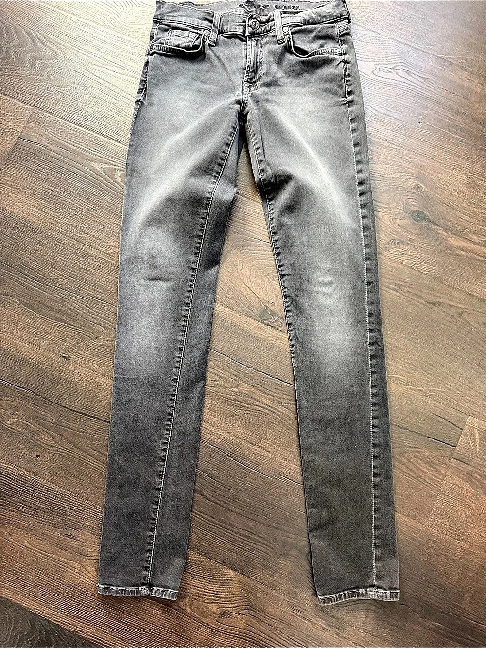 Women’s 7 For All Mankind Roxanne Skinny Jeans Gray Waist 27